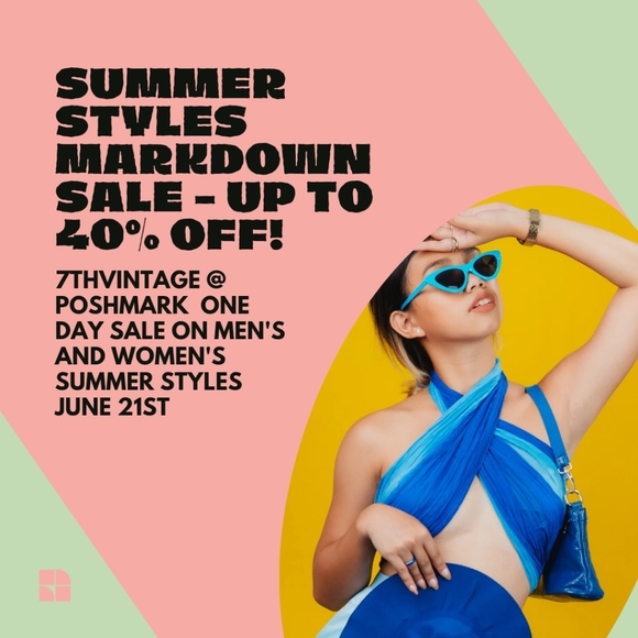 Men's and Women's Summer Oneday Sale June 21st